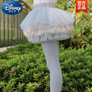 迪士尼（Disney）女童2025年春秋新品洋氣漸變色網(wǎng)紗裙褲大女孩假兩件蓬蓬裙打底褲 ~灰色(高級磨毛棉) 進(jìn)口網(wǎng)紗~ 110 (建議身高100110cm穿) 正常