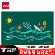 得力90*60cm家用軟磁鐵自粘白板貼可擦寫(xiě)貼紙畫(huà)板 涂鴉自粘墻紙壁紙家裝背景墻裝飾貼綠板 50131