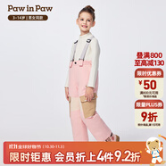 PawinPaw卡通小熊童裝25年冬季新款男女童羽絨背帶褲工裝保暖 Pink粉色/25 130