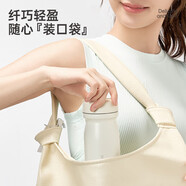 炊大皇316L不銹鋼保溫杯便攜口袋杯子保冷小巧超輕外出350ml（霜奶白）