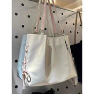 艾詩(shī)典韓國小眾芭蕾風(fēng)格弓肩包2024新潮流女神節手提袋珠光手袋定制 粉色