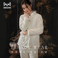 貓人女士睡衣女秋冬季三層夾棉加厚加絨新中式可外穿家居服2025新品