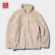 優(yōu)衣庫女裝男裝長(cháng)絨搖粒絨拉鏈茄克/長(cháng)袖外套夾克470137 459794 470137/30淺米色 M