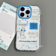 覓贊ins韓風(fēng)線(xiàn)線(xiàn)條插畫(huà)畫(huà)藍耳機貓咪適用蘋(píng)果16promax手機保護殼iphone15pro新款14創(chuàng  )意個(gè)性13女16雙層 雙層藍鏡框線(xiàn)線(xiàn)條耳機貓 iPhone16