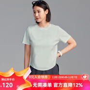 雲上生活「盛夏面膜t」解構正肩短袖T恤2025夏季簡(jiǎn)約短袖T9618X 淡綠色 32支法式棉氨螺紋 M （建議100-110斤左右)