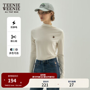Teenie Weenie小熊秋冬隨心裁發(fā)熱肌底衣灰色T恤白色上衣打底衫女 象牙白 M (165)