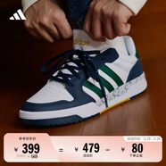 adidas ENTRAP美式校園風(fēng)運動(dòng)少年感復古籃球風(fēng)板鞋男女阿迪達斯 白色/綠色/藍色   40