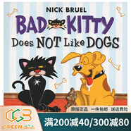 英文原版 Bad Kitty Does Not Like Dogs 壞貓不喜歡狗 親子繪本 兒童幽默圖畫(huà)故事書(shū) 附貼紙 綠山墻 綠山墻圖書(shū)