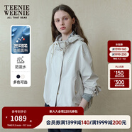 Teenie Weenie小熊女裝防潑水外套2025年秋季新款通勤寬松輕薄夾克 象牙白 M