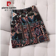 皮爾卡丹民族風(fēng)半身裙女2025秋冬款文藝復古刺繡高腰包臀裙一步a字短裙女 壁畫(huà) S