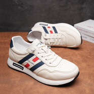 鱷魚(yú)恤【熱銷(xiāo)爆款】新款男士韓版小白鞋時(shí)尚休閑鞋舒適百搭運動(dòng)休閑鞋 紅色 42