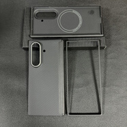 三星（SAMSUNG）【品質(zhì)原裝】適用于三星Zfold7凱夫拉手機殼可折疊手機殼磁性薄保 細紋600D精孔金屬圈中軸保護磁吸一套 三星Galaxy_Z_Fold7