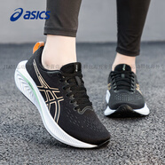 亞瑟士（asics）跑鞋女鞋夏季新款透氣媽媽旅游鞋緩震網(wǎng)面運動(dòng)鞋女款官方正品 【GEL-EXCITE 10】黑黃1012B418 35.5