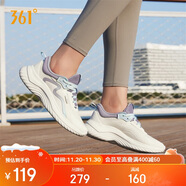 361°運動(dòng)鞋女秋冬網(wǎng)布健身輕便休閑厚底緩震通勤跑步鞋子682232210-5