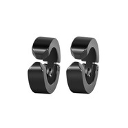 日韓風(fēng)格黑色夾扣耳飾 韓版鈦鋼耳骨夾 男女士用無(wú)耳洞耳夾 學(xué)生 黑色夾扣一對