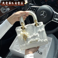 葉余小眾設計今年流行時(shí)尚戴妃包2025輕奢流蘇手提包閨蜜 白色流蘇愛(ài)心掛件戴妃包