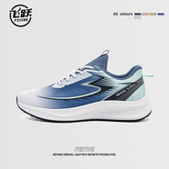 飛躍男女鞋2025春秋新款網(wǎng)面透氣運動(dòng)鞋學(xué)生賈卡鞋子戶(hù)外休閑 白綠藍 44