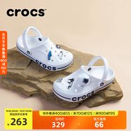 卡駱馳洞洞鞋貝雅卡駱班輕便耐磨一腳蹬休閑鞋|205089 白/深藍-126 39 (240mm)