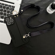 優(yōu)尚美適用蘋(píng)果15手機殼16新款女款iPhone13保護套11感XS腕帶可背帶斜挎掛繩14plus簡(jiǎn)約12promax軟邊防摔 商務(wù)黑皮紋腕帶+斜挎掛繩 iPhone16