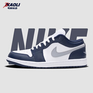 耐克（NIKE）【潮】Air Jordan aj1板鞋男女情侶款低幫耐磨透氣休閑運動(dòng)籃球鞋 553560/553558-141 白藍 女款GS 40 男碼