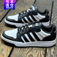 阿迪達斯 （adidas）男鞋女鞋情侶板鞋2025秋冬季新款運動(dòng)鞋neo entrap低幫休閑鞋子 黑色白JI2560 41