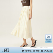 范思藍恩夏季開(kāi)衫薄款女襯衫兩件遮陽(yáng)襯衣半身裙套裝24FS12126 透明黃半裙 S