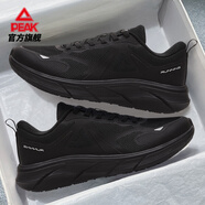 匹克（PEAK）態(tài)極男鞋2025秋冬新款緩震黑色運動(dòng)鞋男革面跑步鞋防臭透氣慢跑鞋 全黑 44