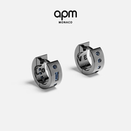 APM Monaco藍色小巧LOVE摩斯密碼耳環(huán)情侶耳飾時(shí)尚生日送女友禮物 藍色小巧LOVE摩斯密碼耳環(huán)