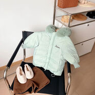 鴨鴨時(shí)尚清倉特價(jià)90白鴨絨兒童排骨羽絨服中長(cháng)款加厚男女童寶寶保暖外套冬 淺綠色【保真羽絨服支持驗貨】 110  【建議身高104-112】