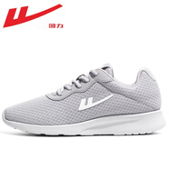 回力（Warrior）男鞋春夏季男女運動(dòng)鞋網(wǎng)面透氣百搭休閑鞋跑步鞋子男 灰色HL6122 45