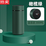 Count Qiabei日本進(jìn)口品質(zhì)智能溫顯保溫杯水杯女高顏值316不銹鋼學(xué)生小巧迷你 智能溫顯(G款316不銹鋼) 橄欖綠(300ML)