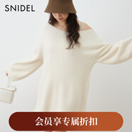 SNIDEL2025秋冬新品圓領(lǐng)純色針織連衣裙蕾絲鉤花吊帶SWNO254314 象牙白 均碼 （F）