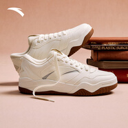 安踏樊振東同款波浪鞋丨板鞋男女同款厚底增高休閑滑板防滑百搭運動鞋 【波浪4-男款】象牙白/一度灰-7 40