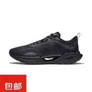 LI NING李寧男鞋超輕13代19跑步鞋休閑鞋透氣跑鞋皮面減震網(wǎng)面透氣運動(dòng)鞋 全黑(涂碼原盒超輕19) 41.5