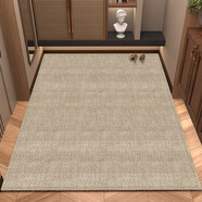 山頭林村羅入戶(hù)門(mén)地墊入戶(hù)純色防劍麻地墊輕奢腳墊防滑耐臟耐磨支 劍麻紋-米色 100CMx120CM全新8代比利時(shí)絨/抗菌耐臟