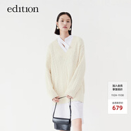 edition假兩件針織連衣裙女新款襯衫拼接長(cháng)裙麻花針織衫 米白色 XS 155