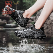 西域駱駝（VANCAMEL）戶(hù)外溯溪鞋男2026春季大網(wǎng)面透氣速干徒步涉水鞋防滑耐磨登山鞋子 黑灰 40