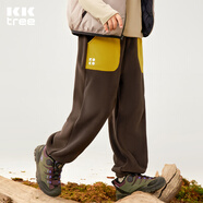 Kocotreekk樹(shù)兒童褲子加絨加厚男童女孩保暖抓絨褲秋冬運動(dòng)長(cháng)褲