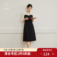 獨束【束型系列】大碼郁金裙雙版型拼接連衣裙女新款顯瘦氣質(zhì)裙子 常規梨形- M (尺碼：1) 拍前和客服確認尺碼