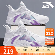 安踏空域4籃球鞋男鞋子學(xué)生耐磨運動鞋氣墊緩震防滑實戰(zhàn)球鞋戶外鞋子 【空域4】白/荷蓮紫-2 40