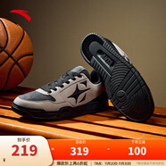 安踏（ANTA）【空域 SKYSPACE】籃球鞋潮流百搭復古休閑簡(jiǎn)約黑低幫文化板鞋男 亞麻灰/碳灰/基礎黑-3 40 (男7碼)