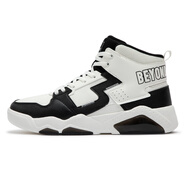 361°男女情侶款運動(dòng)鞋板鞋革網(wǎng)面休閑跑步鞋 羽毛白/曜石黑6626 37 尺碼偏小建議大一碼