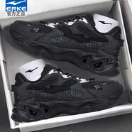 鴻星爾克老爹鞋男鞋運秋冬款動(dòng)鞋男休閑鞋冬季鞋子官方正品旅游鞋加絨棉鞋 皮面防潑水丨黑深灰丨2004 39 【官方正品/現貨速發(fā)】