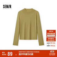 森馬（Semir）森馬美利奴純色羊毛衫女24冬新款半高領(lǐng)打底衫可機洗109724107001