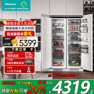 海信（Hisense）【隱藏櫥柜】全嵌入式冰箱隱藏式內嵌冰箱超薄鑲嵌式櫥柜冰箱風(fēng)冷無(wú)霜大對開(kāi)門(mén)家用 單臺冷凍（BD-237WEPA）