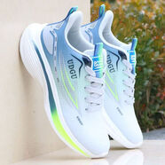 漫緒（MANXU）品牌品牌斷碼男鞋帥氣超輕便跑步鞋男百搭學(xué)生皮面防水運動(dòng)鞋休閑潮鞋 網(wǎng)面A506灰色【透氣升級版】 36