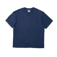 NOTHOMME重磅280g潮牌純棉內搭情侶白色打底衫短袖純色T恤男 深藍色240g 寬松版 S 165