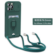 恒進(jìn)創(chuàng  )意鏡頭推窗帶掛繩適用16蘋(píng)果13手機殼12全包11套防摔15插卡指環(huán)支架iphone14斜挎x保護套女車(chē)載 綠色推窗+掛繩贈鋼化膜 iPhone16