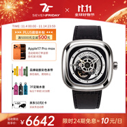 SEVENFRIDAY七個星期五P系列方形大表盤潮流自動機械表防水男表生日禮物 P1B/01