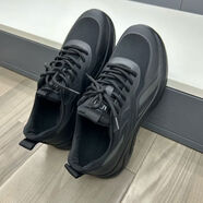 馳邦冬季加絨男鞋2024新款時(shí)尚舒適飛織運動(dòng)休閑鞋戶(hù)外健步鞋保暖棉鞋 單鞋82101黑色 38 38